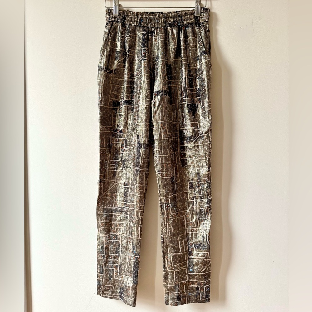 Isabel Marant x H&M metallic shimmer pants Sz 6 🌟
